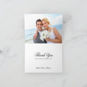 Tropische ananas zomer Waterverf bruiloft foto Bedankkaart (Binnen)