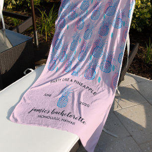 Tropische Ananasprint Meisjesweekend Strandlaken