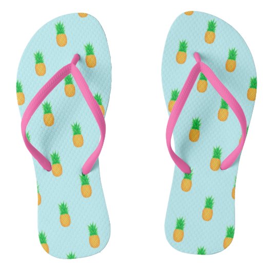 Tropische Ananasprint Strand Teenslippers (Voetbed)
