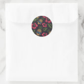 Tropische ananasschedels ronde sticker (Tas)