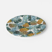 Tropische Ananassen & Bladeren Exotisch Verjaardag Papieren Bordje (Gekanteld)