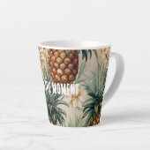 Tropische Ananassen Bloem Latte Mok (Rechterhoek)