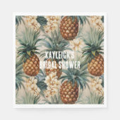 Tropische ananassen Bloemen Servet (Voorkant)