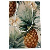 Tropische ananassen Bloemenbruiloft Medium Cadeauzakje (Voorkant)