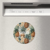 Tropische Ananassen Bloemstuk Magneet (Insitu (Vaatwasser))