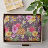 Tropische Ananassen En Bloem Tissuepapier (Geschenk)