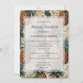 Tropische ananassen Floral Vrijgezellenfeest Kaart (Voorkant)