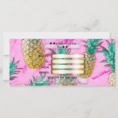 Tropische Ananassen & Roze Marmer Cadeaubon (Achterkant)