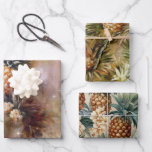 Tropische ananassen Sparkle Vrijgezellenfeest Inpakpapier Vel<br><div class="desc">Tropische Ananas crème schitteren bruiloft vrijgezellenfeest verjaardag</div>