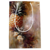 Tropische ananassen Sparkle Vrijgezellenfeest Medium Cadeauzakje (Voorkant)