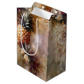 Tropische ananassen Sparkle Vrijgezellenfeest Medium Cadeauzakje (Achterkant Gekanteld)