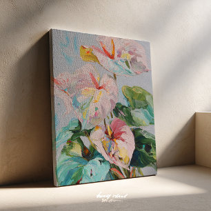 Tropische Anthurium Canvas Kunstprint Afdruk