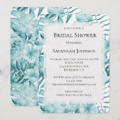 Tropische Aqua Blue Bloembladeren Vrijgezellenfees Kaart (Voorkant / Achterkant)