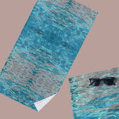 Tropische Aqua Blue en Coral Boho Chic Strandlaken