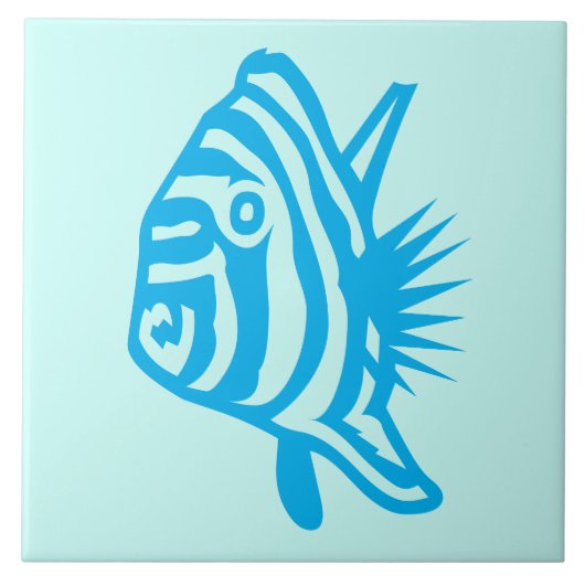 Tropische Aqua Fish Nautische Keramische Tegel Tegeltje (Voorkant)