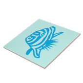 Tropische Aqua Fish Nautische Keramische Tegel Tegeltje (Zijkant)