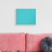 Tropische Aqua / Turquoise Solid Color SW 6767 Canvas Afdruk (Insitu (Woonkamer))