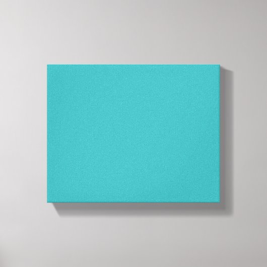 Tropische Aqua / Turquoise Solid Color SW 6767 Canvas Afdruk (Voorkant)