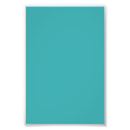 Tropische Aqua / Turquoise Solid Color SW 6767 Foto Afdruk (Voorkant)
