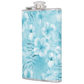 Tropische Aqua White Orchids Hibiscus Floral Heupfles (Links)