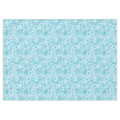 Tropische Aqua White Orchids Hibiscus Floral Tafelkleed (Voorkant (Horizontaal))