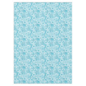 Tropische Aqua White Orchids Hibiscus Floral Tafelkleed (Voorkant)