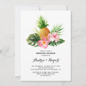 Tropische Aquarel Ananas Bruiloft Feest Kaart (Voorkant)