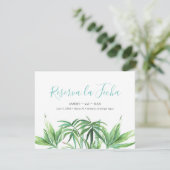 Tropische Aquarel Bladeren Save the Date (Staand voorkant)