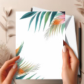 Tropische Aquarel Bloem en Jaguar Kaart