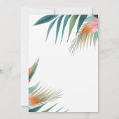 Tropische Aquarel Bloem en Jaguar Kaart (Achterkant)