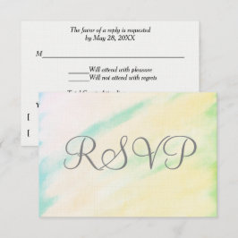 Tropische Aquarel Bruiloft RSVP Kaarten Kaartje