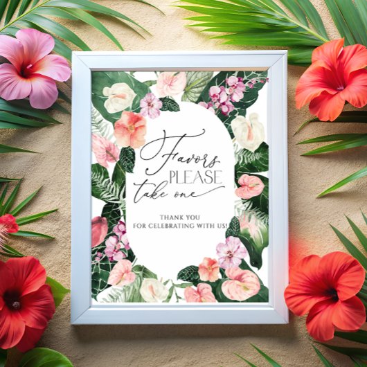 Tropische Aquarel Favorieten Neem Eén Poster