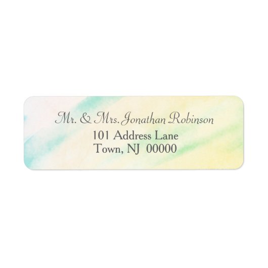 Tropische Aquarel Naam Etiket (Voorkant)