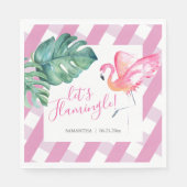 Tropische Aquarel Roze Flamingo Servetten (Voorkant)