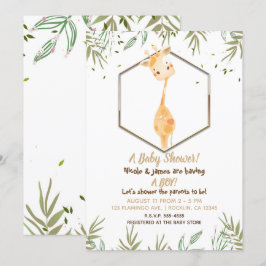 Tropische Aquarel Schattige Giraffe Jongens Baby S Kaart