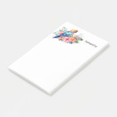 Tropische Ara Papegaai Gepersonaliseerd 4x6 Post-it® Notes (Schuin)