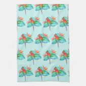 Tropische Ara Papegaai Keukenhanddoek (Verticaal)