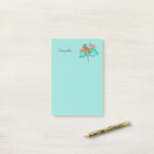 Tropische Ara Papegaai Persoonlijke 4x6 Post-it® Notes (Op bureau)