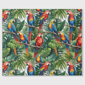 tropische ara papegaai vogel cadeau Verpakking Pap Cadeaupapier (Vlak)