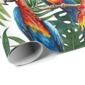 tropische ara papegaai vogel cadeau Verpakking Pap Cadeaupapier (Rol Hoek)