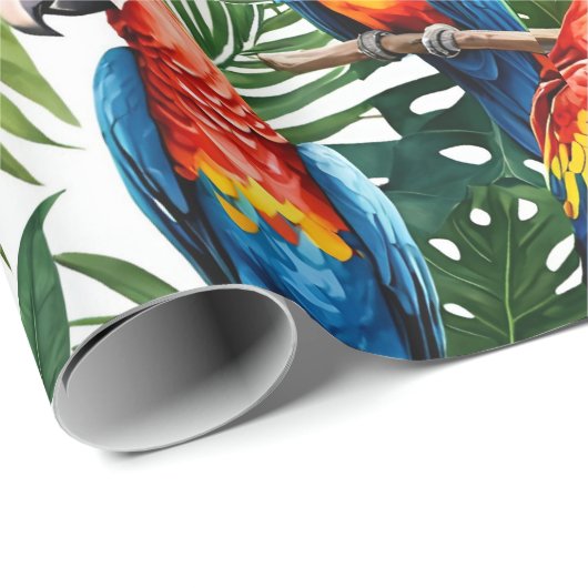 tropische ara papegaai vogel cadeau Verpakking Pap Cadeaupapier (Rol Hoek)