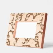 Tropische Ara Papegaai Vogel en Bladpatroon Gegraveerde Lijstjes (Links)