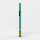 Tropische Ara & Witte Bloemen op Teal Case-Mate iPhone Case (Achterkant/rechts)