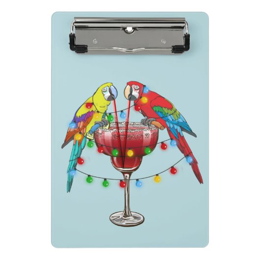 Tropische ara's Drink wijn Mini Klembord (Voorkant)