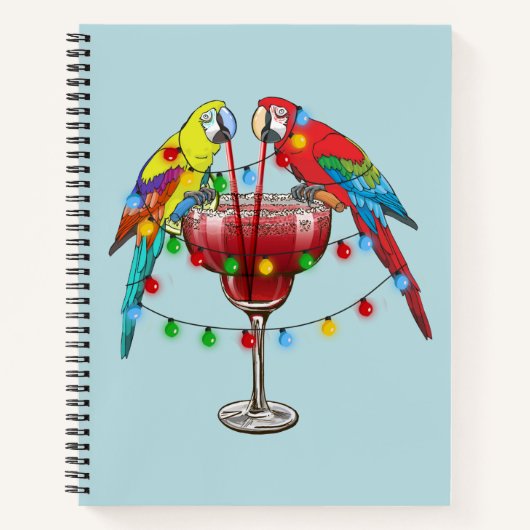 Tropische ara's Drink wijn Notitieboek (Voorkant)