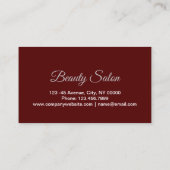 Tropische Aromatherapie SPA Salon Massage therapeu Visitekaartje (Achterkant)