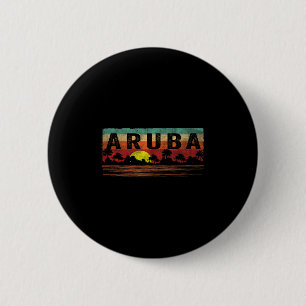 Tropische Aruba T Shirt Palm Beach Aruba Sh Ronde Button 5,7 Cm