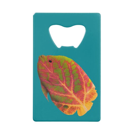 Tropische Aspblaasvis 1 Creditkaart Flessenopener (Voorkant)