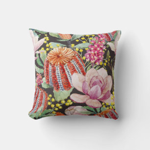 Tropische Australische planten, waterverf. Kussen