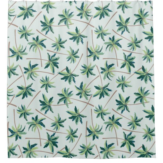 Tropische Australische valstpalm Douchegordijn (Voorkant)